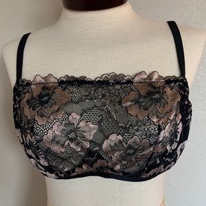 AUDEN rose gold black lace bralette
